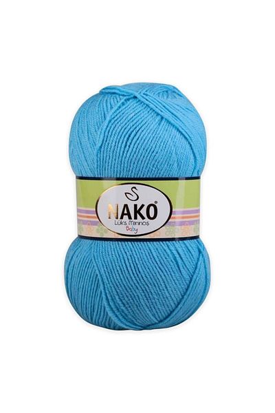 NAKO Πολυτελές Minnoş Μπλε Πλεκτό Σχοινί για μωρό - 4041