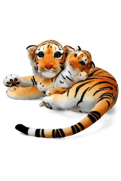 Sunman Peluş Kaplan Anne Ve Yavrusu