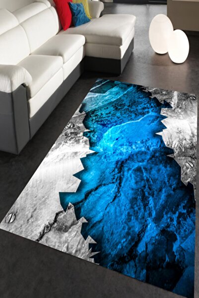 MODANOİVA 3 Boyutlu Çatlak Desenli Dijital Baskılı Halı Mrc2063