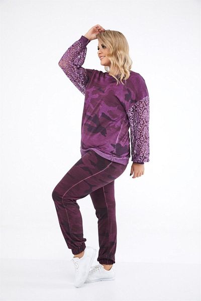 Seamoda Pantaloni de trening pentru femei, cu model de camuflaj, spălat cu ulei, cu picioare elastice