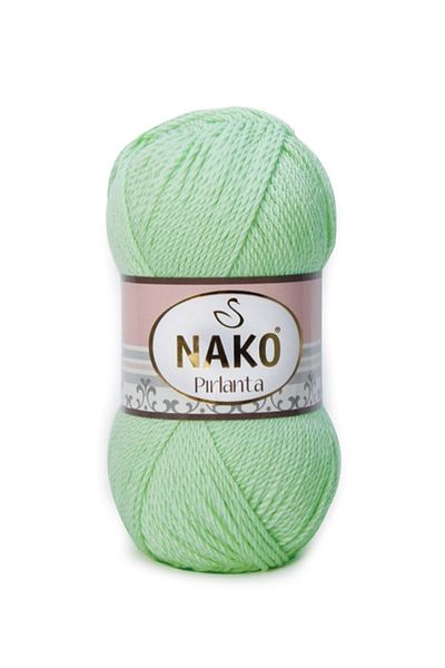 NAKO Diamond 2587 - 5 Pieces Nile Green Hand Knitted Threads for Booties Vest and Cardigan