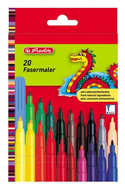 Herlitz Σετ 20 μαρκαδόρων Herlitz, 2 χιλιοστά, Top Bottom