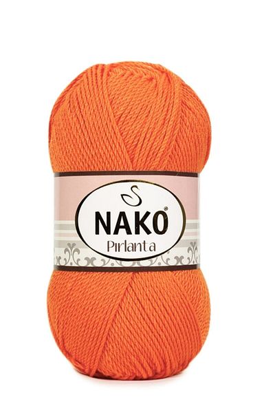 NAKO Diamond 6733 - Orange 5 Pcs Hand Knitting Yarn, Booties Vest and Cardigan Sweater Yarn