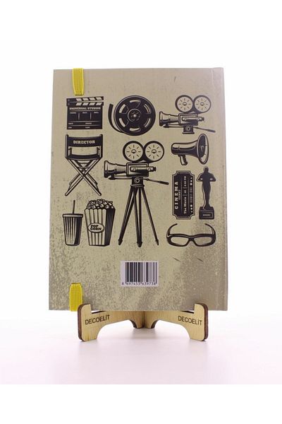 Deco Elit Carnet de cinema retro cu copertă rigidă fără linii elastice