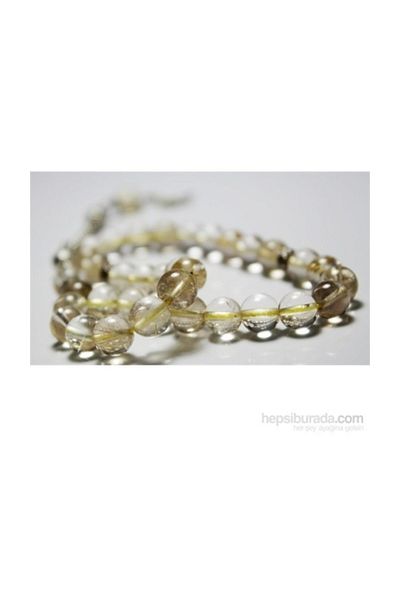 RD EKOAVM 8 Mm Globe Cut Citrine Stone Rosary