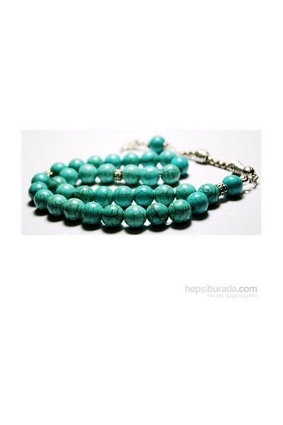 RD EKOAVM 10 Mm Globe Cut Turquoise Stone Rosary