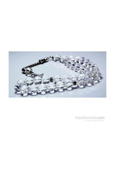 RD EKOAVM 8 Mm Facet Cut Crystal Quartz Stone Rosary
