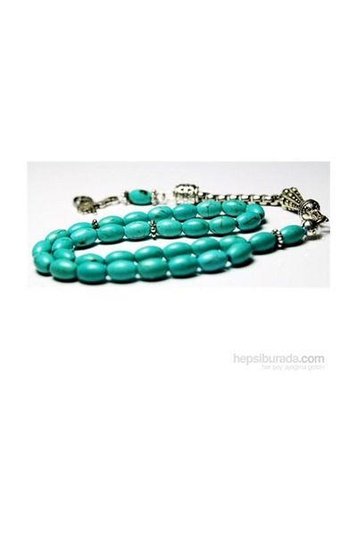RD EKOAVM 5x8 Mm Barley Cut Turquoise Stone Rosary