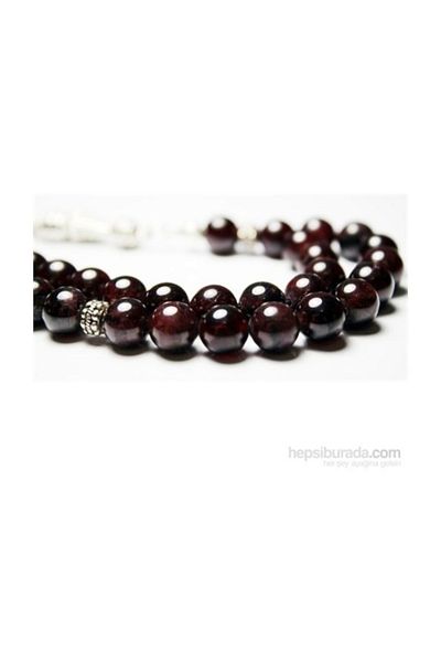 RD EKOAVM 7 Mm Globe Cut Granate Pomegranate Stone Rosary