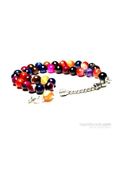 RD EKOAVM 10 Mm Facet Cut Colorful Agate Stone Rosary
