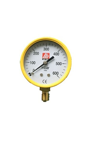 Genel Markalar Ak Tek Manometre Doğalgaz 0-600 Mbar Düşük Basınç