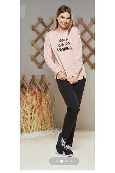 PJS Women's Pink Tracksuit Set