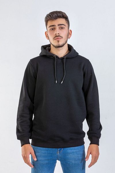 Raf Coll Unisex φούτερ με μαύρη κουκούλα