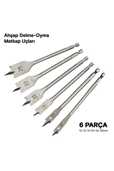 Anadolu Strong Yaprak Matkap Ucu Seti 6 Parça Tahta Ahşap Oyma Kelebek Seti (özelset)