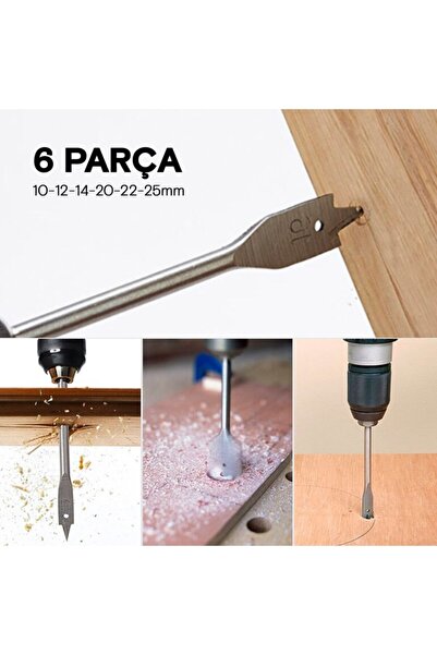 Anadolu Strong Yaprak Matkap Ucu Seti 6 Parça Tahta Ahşap Oyma Kelebek Seti (özelset)