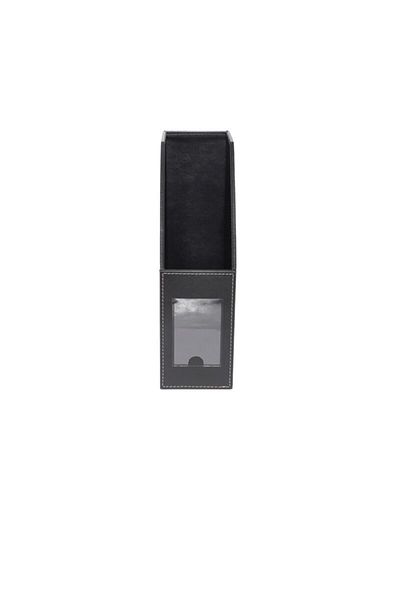 2K Magazine Holder Artificial Leather Table Top A4 9 Cm Wide 23x30 Cm