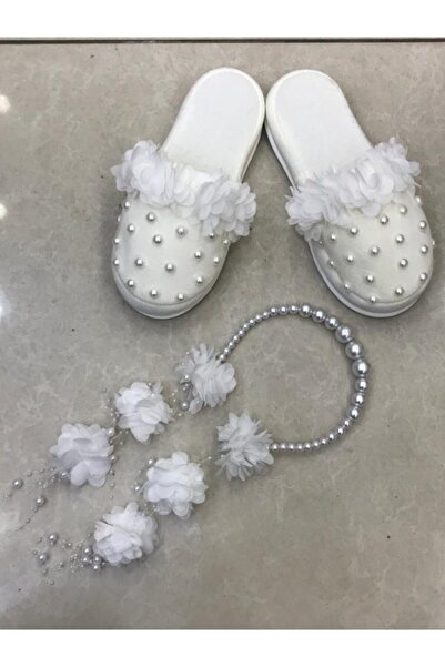 Dorya Maternity Slippers Crown Set Pearl Crown Ecru