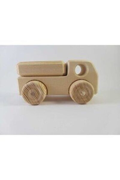 aswood Paintable Natural Wooden Truck Toy