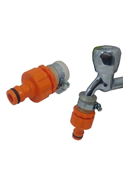 Yıldırım 2 Adet Musluk Hortum Bağlama Aparatı Plastik Metal Kelepçeli Bahçe M...