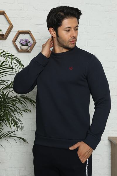 BİRŞEN Erkek Bisiklet Yaka Sweatshirt Eşofman Üstü