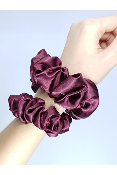 Melkady Aksesuar Melkady 131yemo - Saten Scrunchie Saç Lastiği Seti (2'li)
