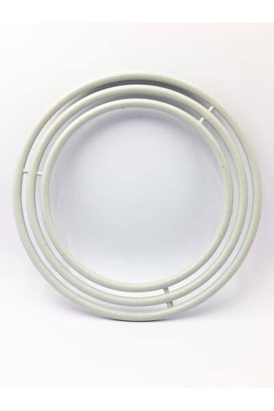 İthal Roată de macrame din plastic alb din 3 piese