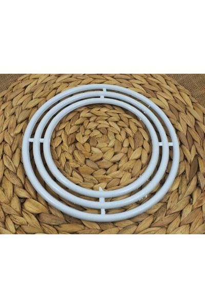 İthal Roată de macrame din plastic alb din 3 piese