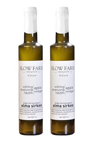 SLOW FARM Doğal Fermente Elma Sirkesi 2'li Paket