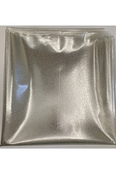 FANTASTIC Față de masă PVC transparentă cu sclipici argintiu