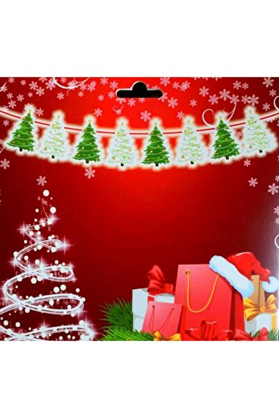 Happyland Yılbaşı Çam Ağaçlı Açılır Uzar Banner