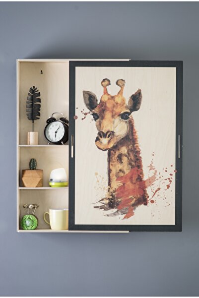 Wodiza Caressıng Gıraffe Large Tablo Raf