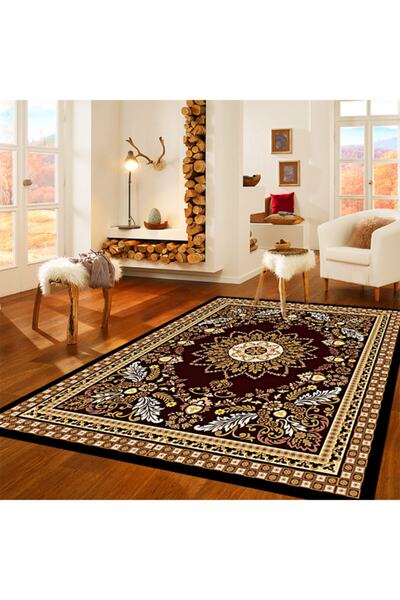 MODANOİVA Leke Tutmaz Yıkanabilir Kaymaz Dot Taban Dijital Baskı Salon Halısı...