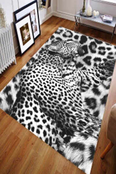 MODANOİVA Leopar Doku Bütünleşmesi Dijital Baskılı Halı Mrc1914