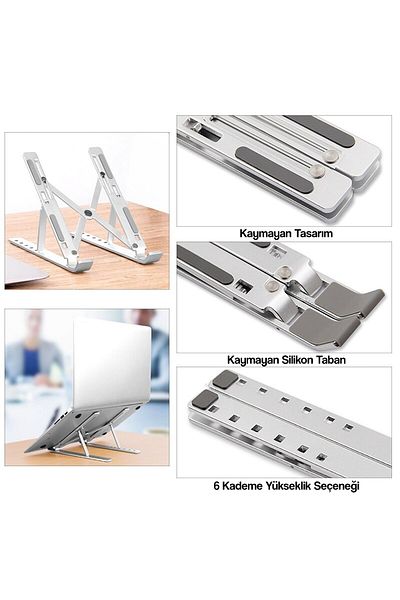 Mcstorey Laptop Stand Macbook Notebook Compatible Foldable Portable Metal Stand