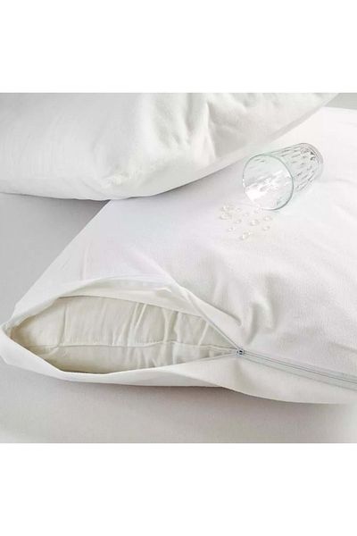 Evony 2 Pieces Pillow Mattress Liquid Proof Cotton 50x70 Cm