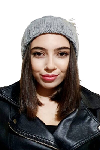 EDWOL قبعة فروي نسائية باللون الرمادي