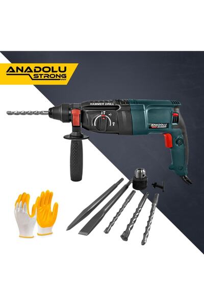 Anadolu Strong 800 Watt Sds Plus Kırıcı Delici Hilti Matkap 26 Mm 2.2 Juel Ans1003