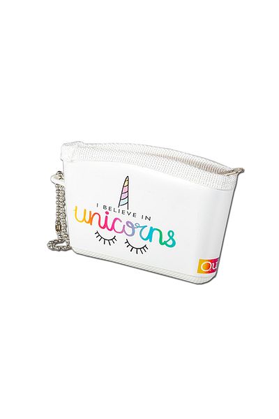 QUTU Unisex White Unicorn Horn Patterned Wallet