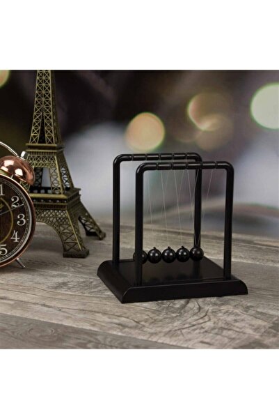 BİBLOS UOMO Masa Üstü Newton Denge Topları Orta Boy Mat Siyah