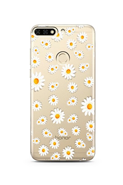 Spoyi Papatya Tasarımlı Süper Şeffaf Silikon Telefon Kılıfı Huawei Honor 7c-y...