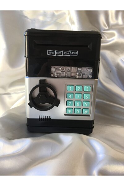 HONEY CONCEPT Siyah Renk Atm Şifreli Otomatik Kağıt Para Alan Kasa Kumbara