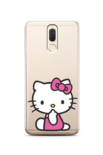 Spoyi Hello Kity Tasarımlı Süper Şeffaf Silikon Telefon Kılıfı Huawei Mate 10...