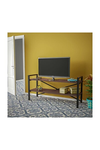 Mgr Office Floransa Ceviz 2 Raflı Metal Tv Ünitesi