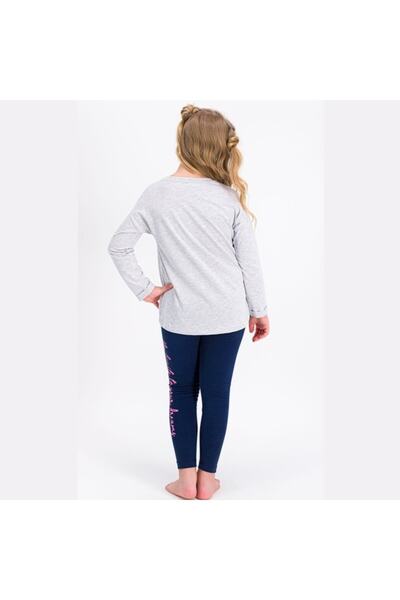 ROLY POLY طقم طماق Rolypoly Awesome باللون الرمادي والأزرق الداكن للفتيات