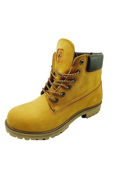 John May Unisex Αδιάβροχες κίτρινες μπότες από γνήσιο δέρμα