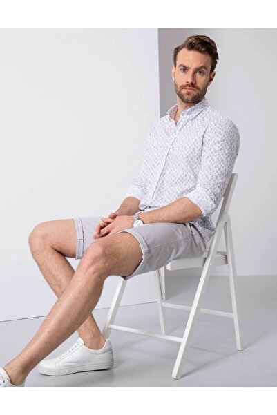 Pierre Cardin Men's Gray Patterned Shirt 50202833-Vr001