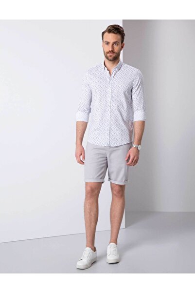 Pierre Cardin Men's Gray Patterned Shirt 50202833-Vr001