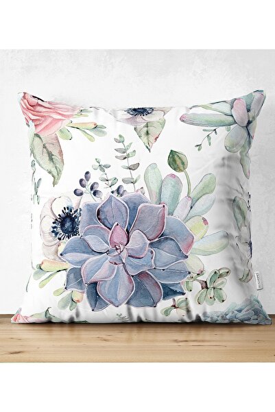 Realhomes Çift Taraflı Dijital Baskılı Dekoratif Süet Yastık Kırlent Kılıfı