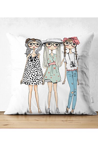 Realhomes Fashion Girls Digital Printed Modern Pillow Cushion Cover