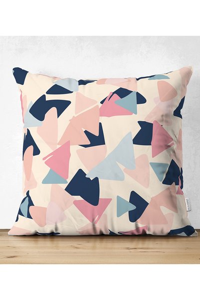 Realhomes Šareni geometrijski uzorak, dvostrana moderna jastučnica od suede